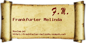 Frankfurter Melinda névjegykártya